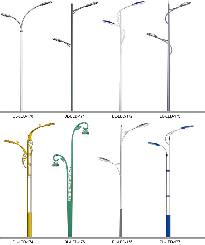 DL-LED-170 ~ DL-LED-177 Luzes de rua LED de alta potência